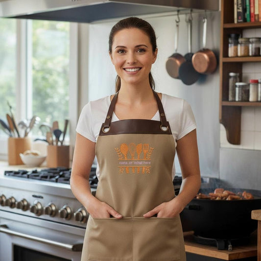 Embroidered Personalized Apron for Cooking Lovers| Personalized Gifts for Birthdays, Christmas| Chef Aprons for Men and Women
