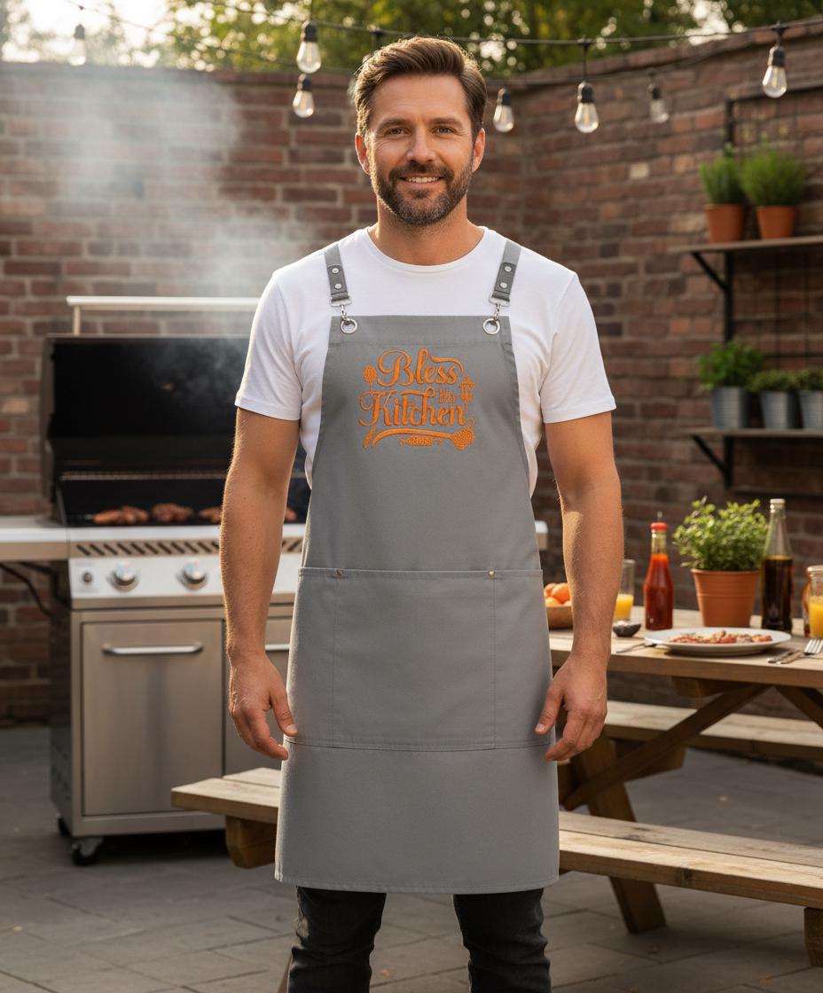 Embroidered Personalized Apron for Cooking Lovers| Personalized Gifts for Birthdays, Christmas| Chef Aprons for Men and Women
