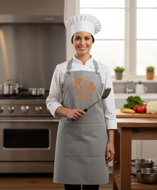 Embroidered Personalized Apron for Cooking Lovers| Personalized Gifts for Birthdays, Christmas| Chef Aprons for Men and Women