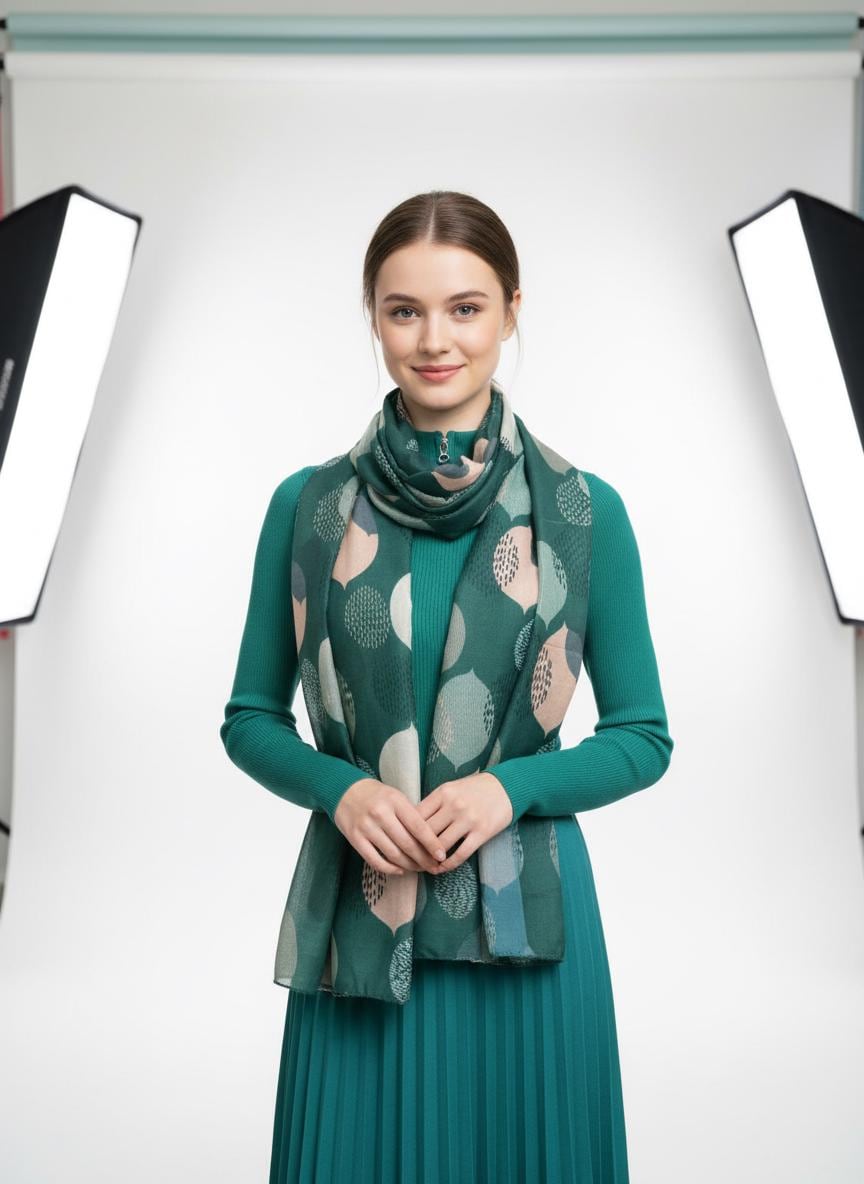 Lightweight Tree Leaf Leaves Print Scarf For Women Comes with a gift bag