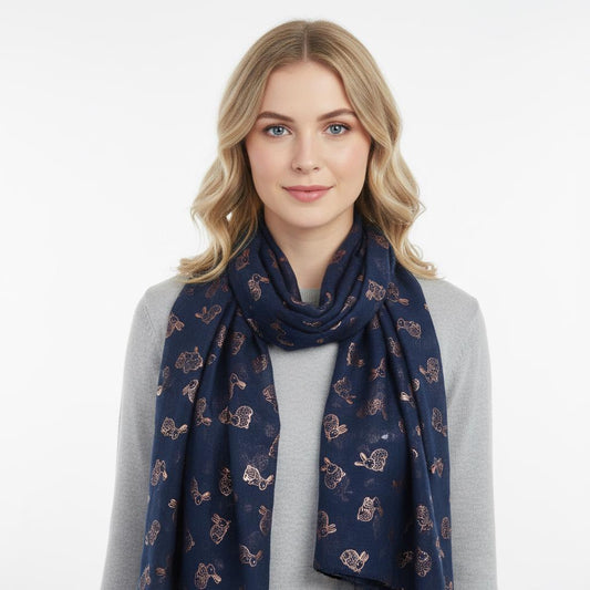Glitter Bunny Rabbit print scarf for women Comes with a gift bag