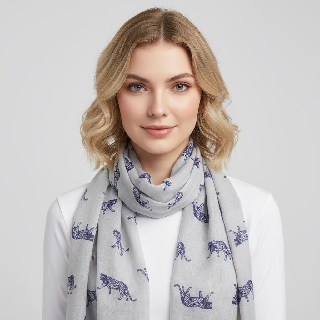 Leopard Print Scarf: All Seasons Shawl Wrap Comes with a gift bag