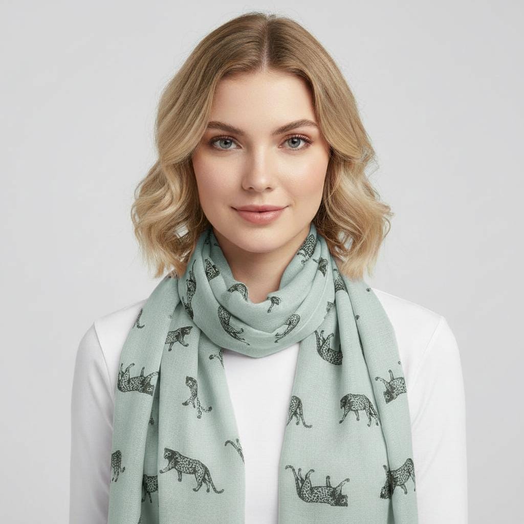 Leopard Print Scarf: All Seasons Shawl Wrap Comes with a gift bag