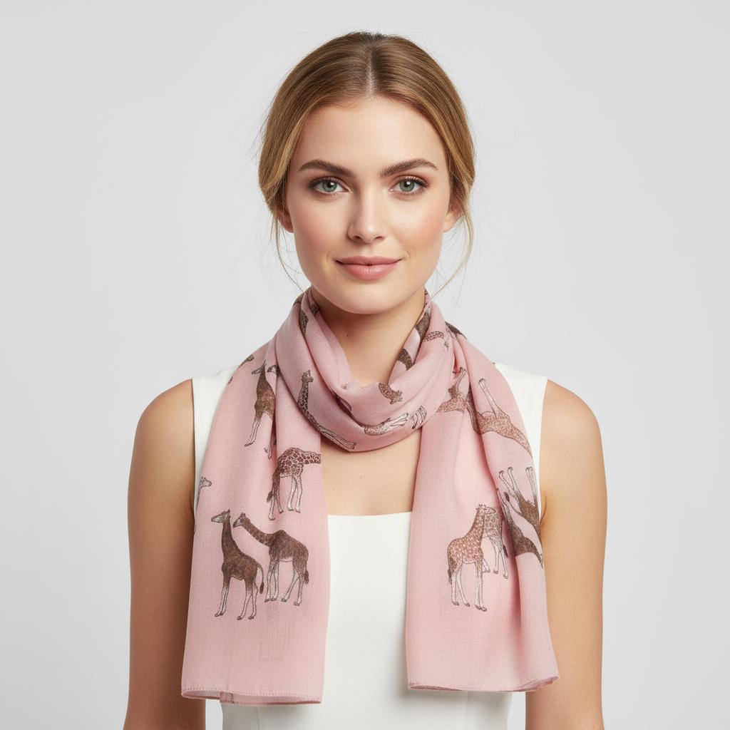 Giraffe Print Scarf: All Seasons Shawl Wrap Comes with a gift bag