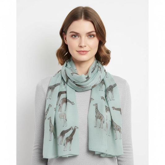 Giraffe Print Scarf: All Seasons Shawl Wrap Comes with a gift bag