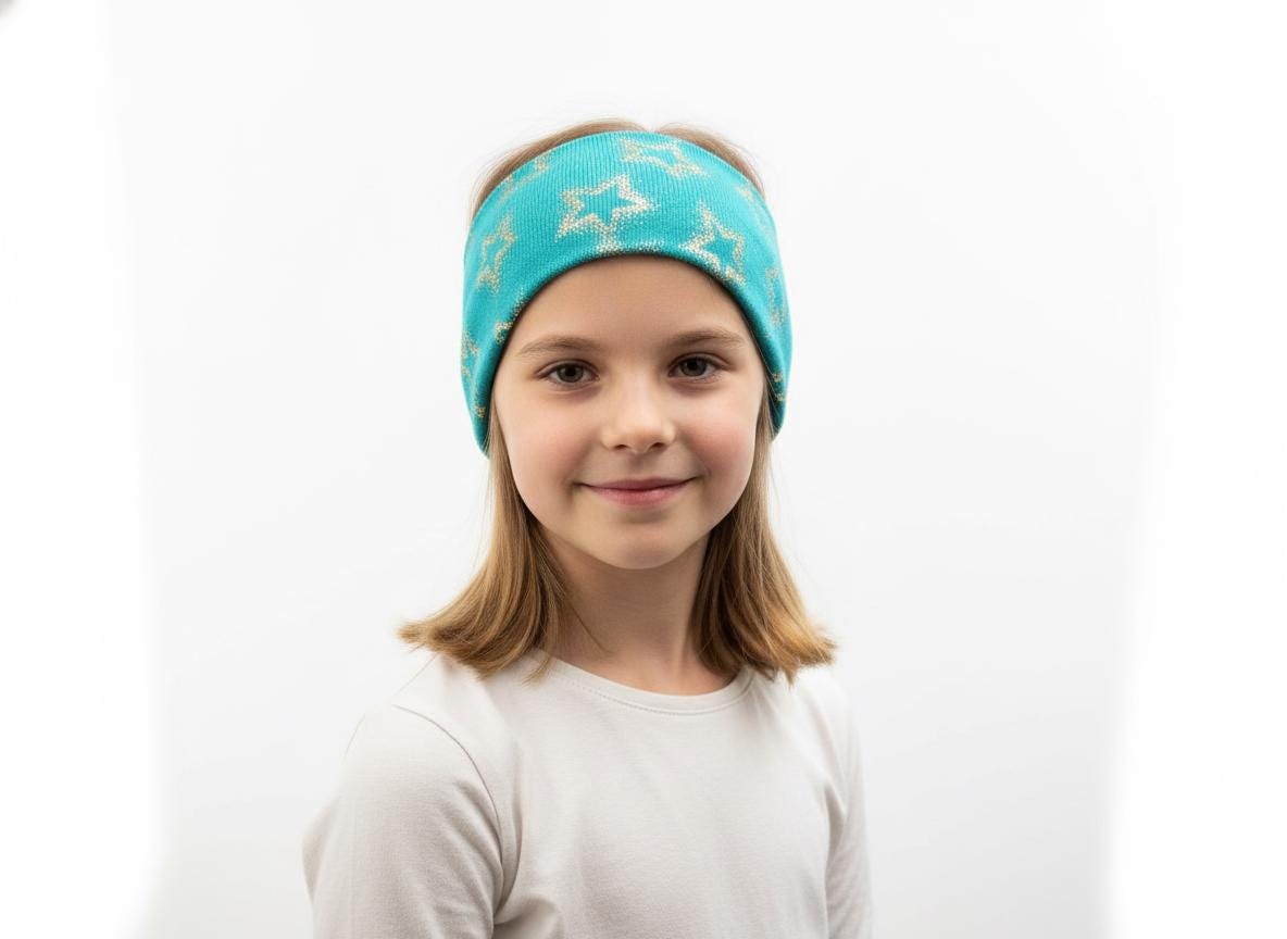 Glitter Stars Kids Snood Lightweight Infinity Scarf