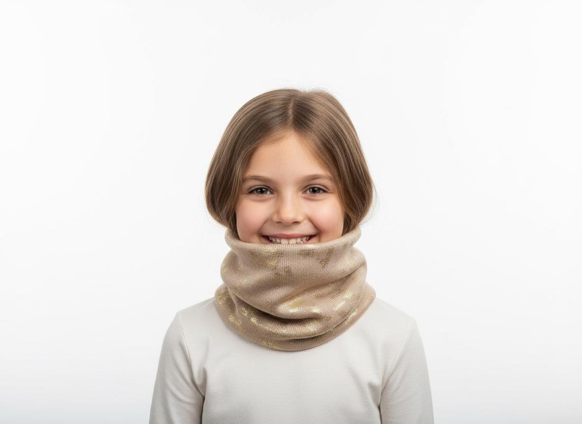 Glitter Stars Kids Snood Lightweight Infinity Scarf