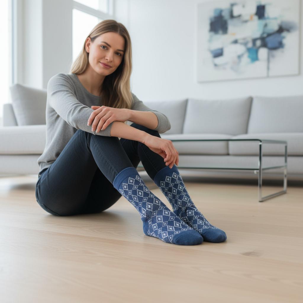 Ladies Seamless Soft Comfort Crew Socks Premium Quality Gift for Her