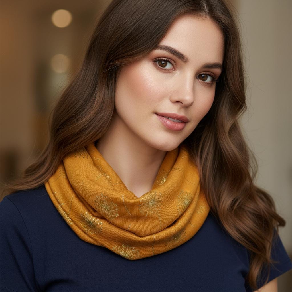 Dandelion Print Infinity Scarf Lightweight Loop Scarf Comes with a gift bag