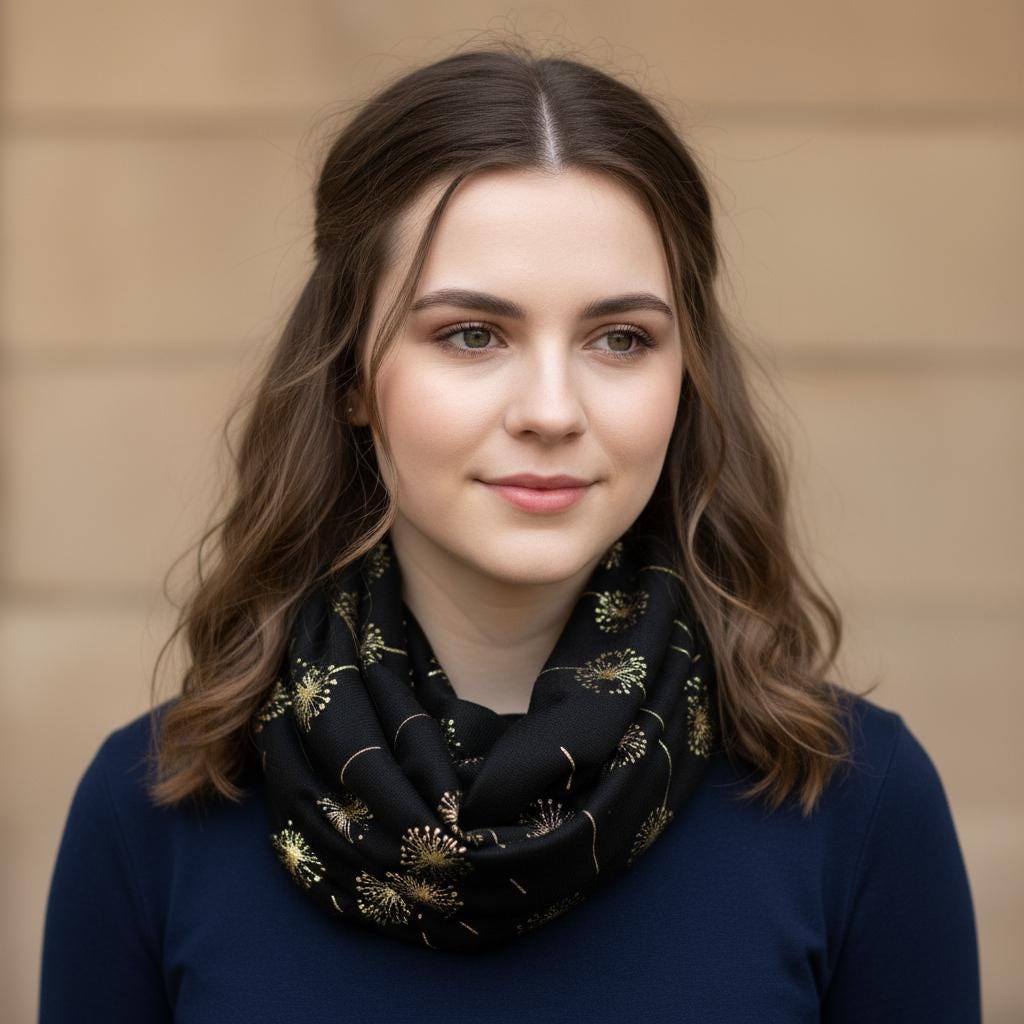 Dandelion Print Infinity Scarf Lightweight Loop Scarf Comes with a gift bag