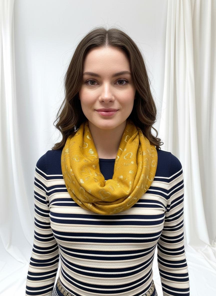 Glitter Heart Snood For Her Gift For Teacher Sister Comes with a gift bag