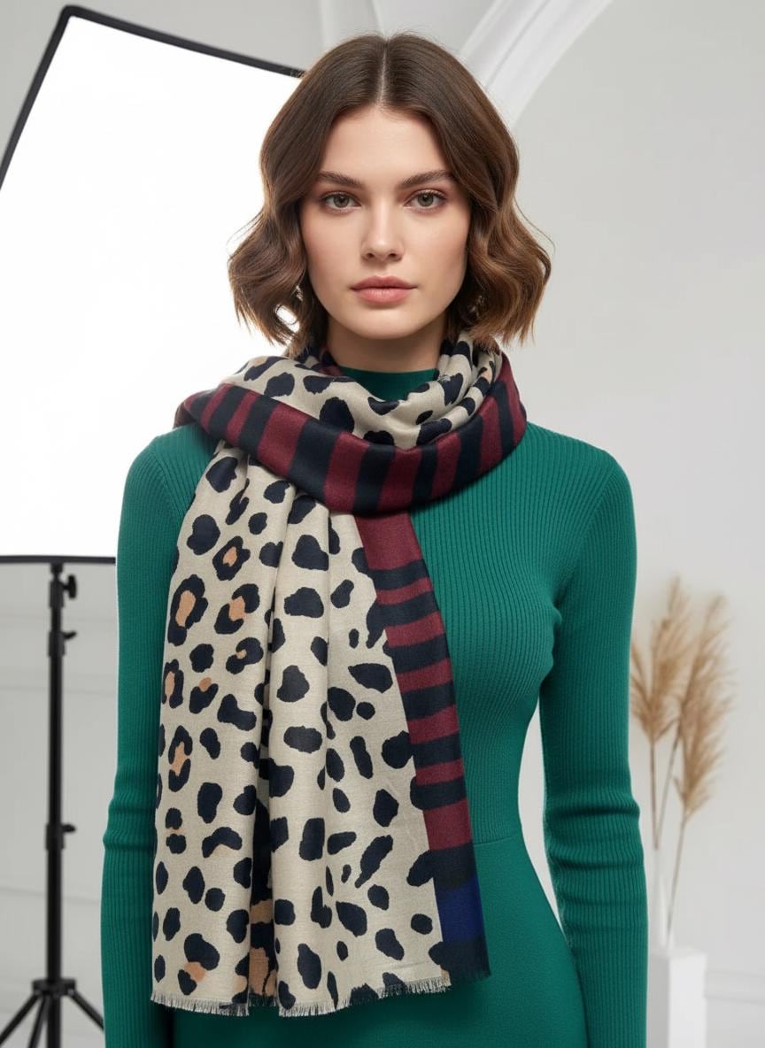 Leopard Print Scarf: Lightweight Fashion Scarf Comes with a gift bag