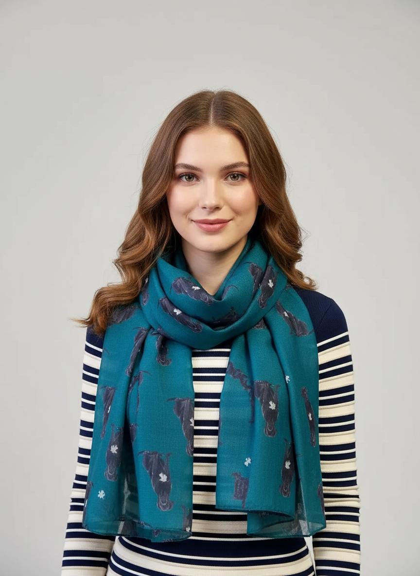 Cane Corso Dog Print Scarf: Lightweight Cotton Blend Comes with a gift bag