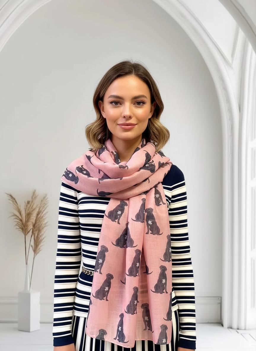 Cane Corso Dog Print Scarf: Lightweight Cotton Blend Comes with a gift bag