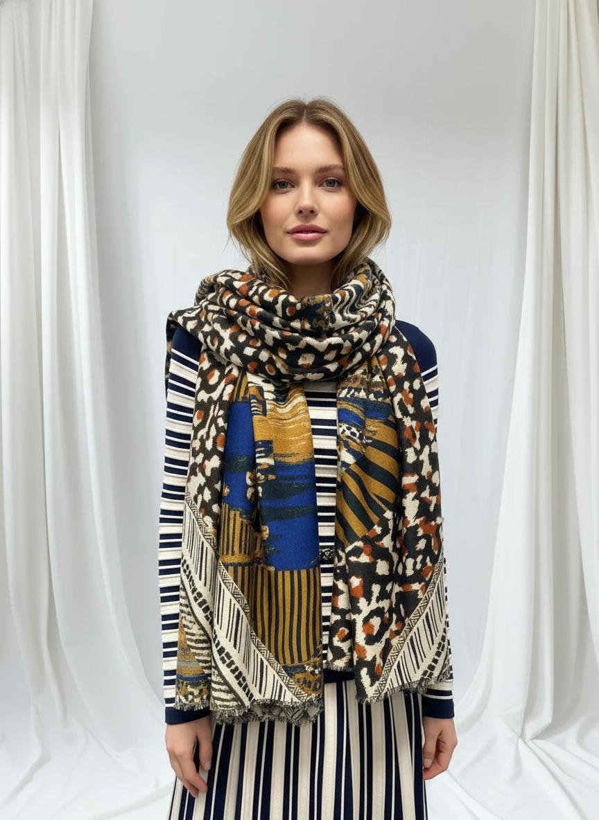 Leopard Print Large High Quality Scarf Comes with a gift bag