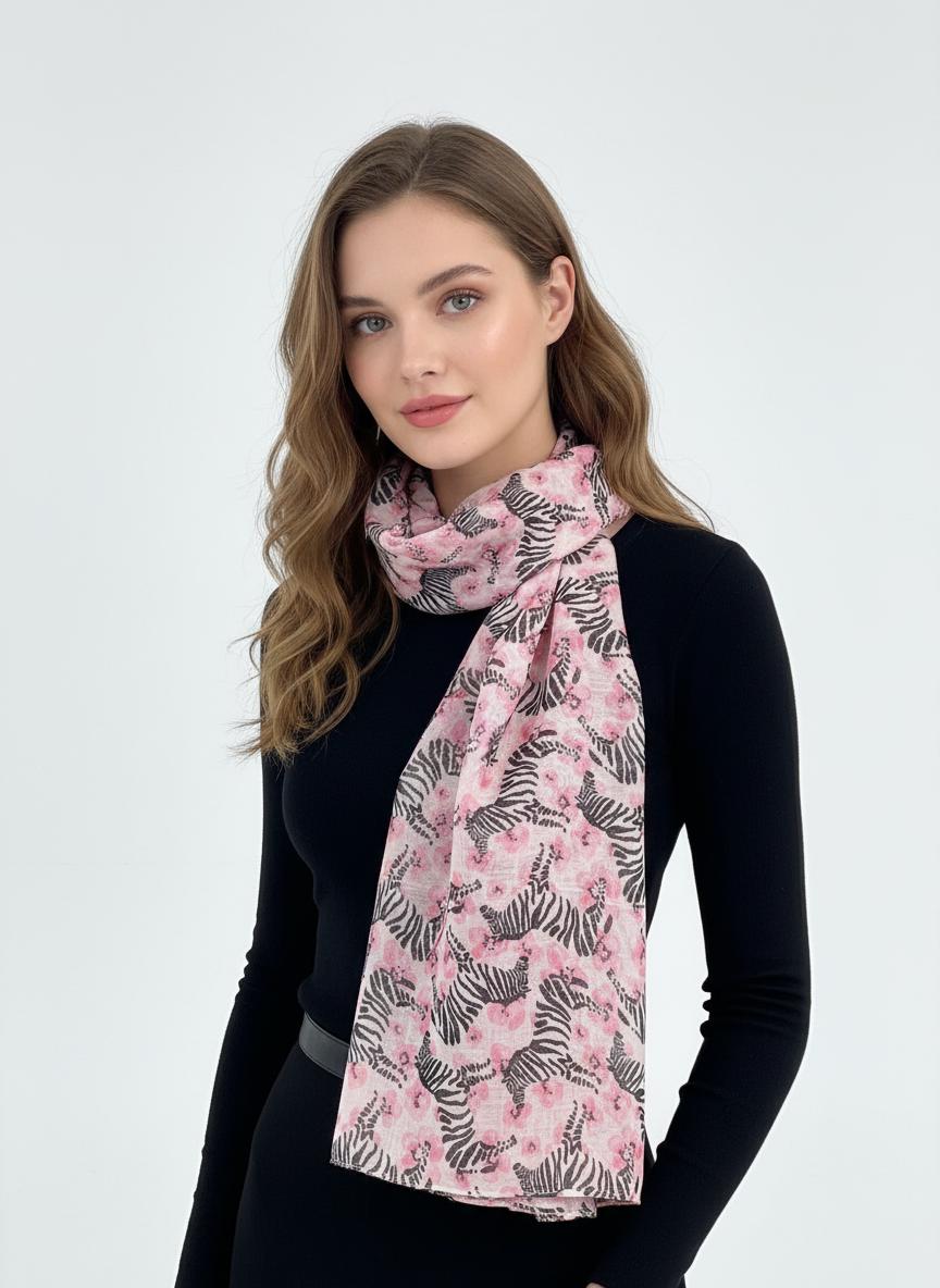Zebra Print Shawl Wrap Scarf All Seasons Scarves Comes with a gift bag
