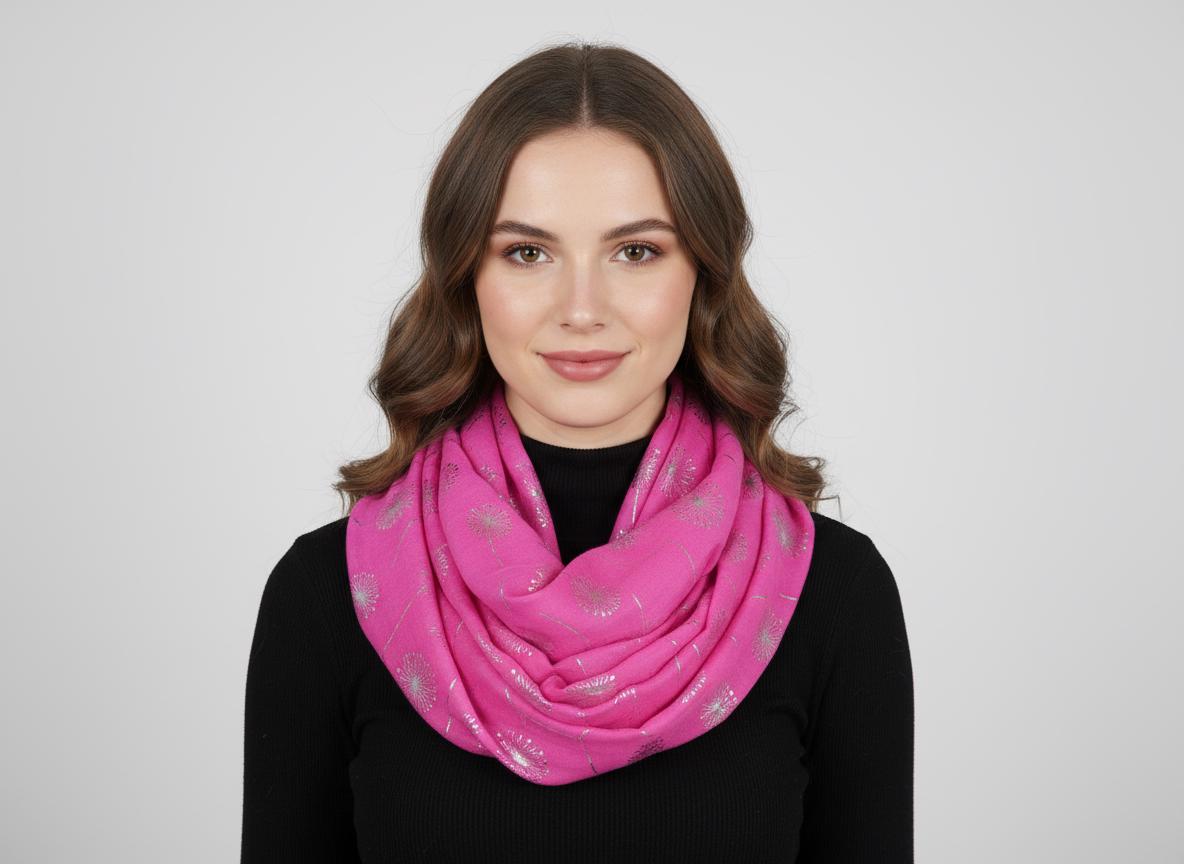 Lightweight Glitter Dandelion Snood Infinity Scarf Comes with a gift bag