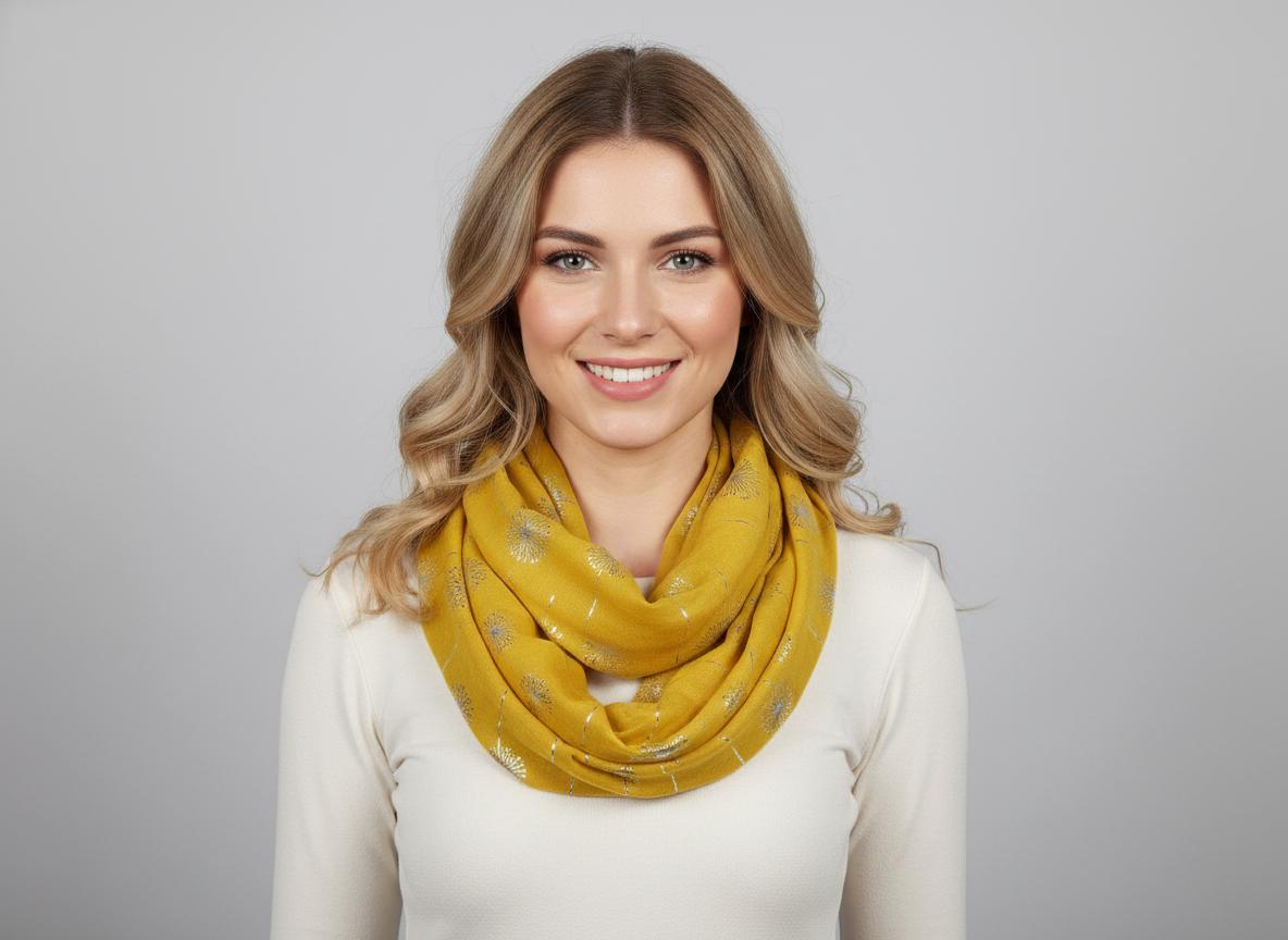 Lightweight Glitter Dandelion Snood Infinity Scarf Comes with a gift bag
