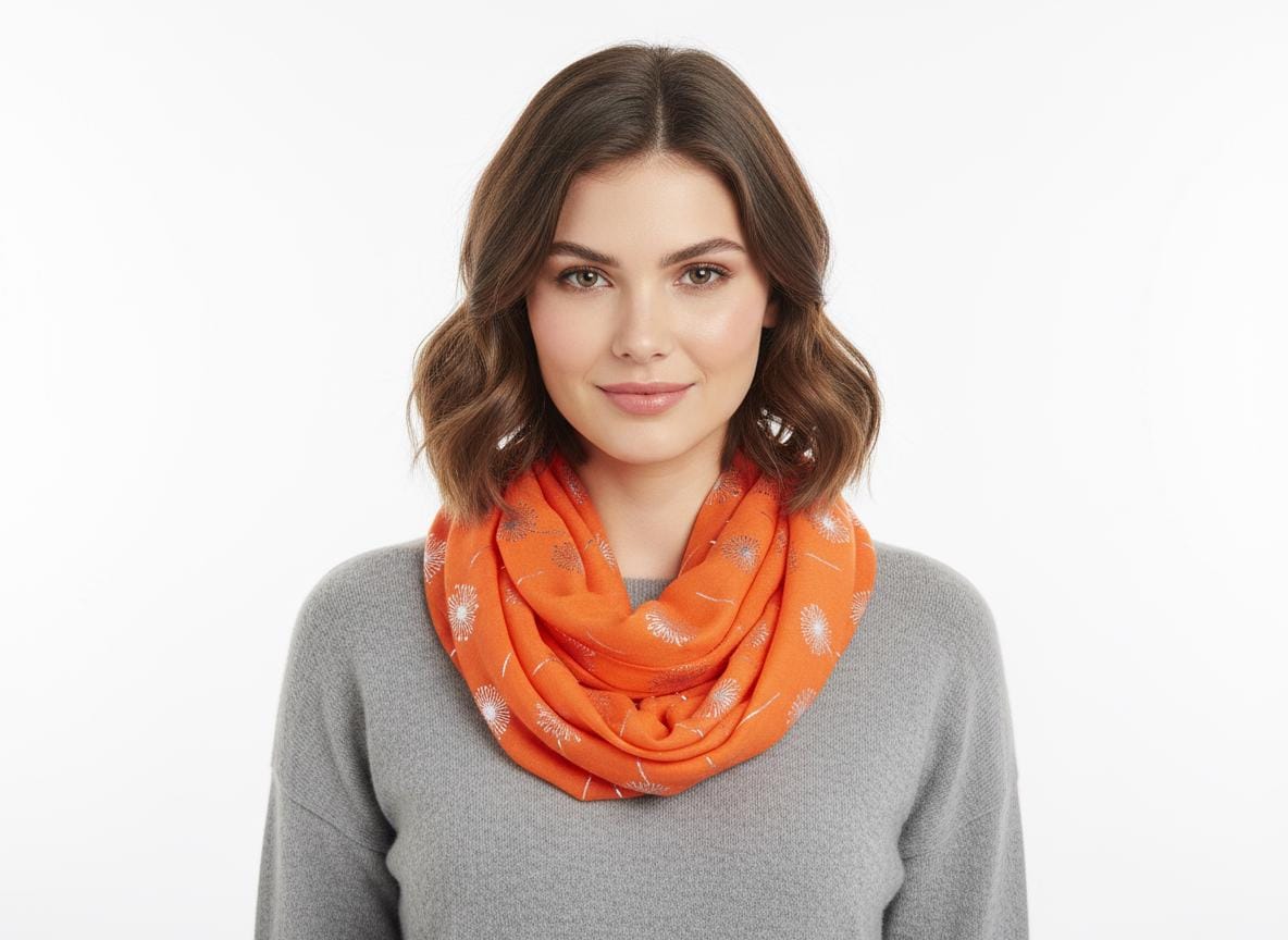 Lightweight Glitter Dandelion Snood Infinity Scarf Comes with a gift bag