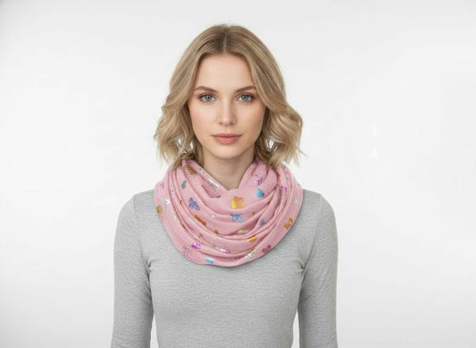 Lightweight Glitter Rainbow Butterfly Snood Infinity Scarf Comes with a gift bag