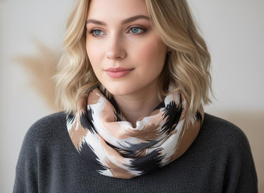 Art Brush Print Light weight Infinity Scarf Snood Comes with a gift bag