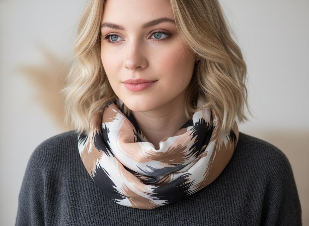 Art Brush Print Light weight Infinity Scarf Snood Comes with a gift bag
