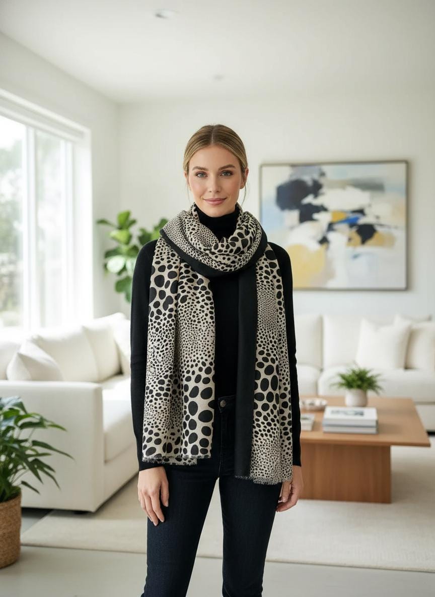 Dots Print Scarf Comes with a gift bag