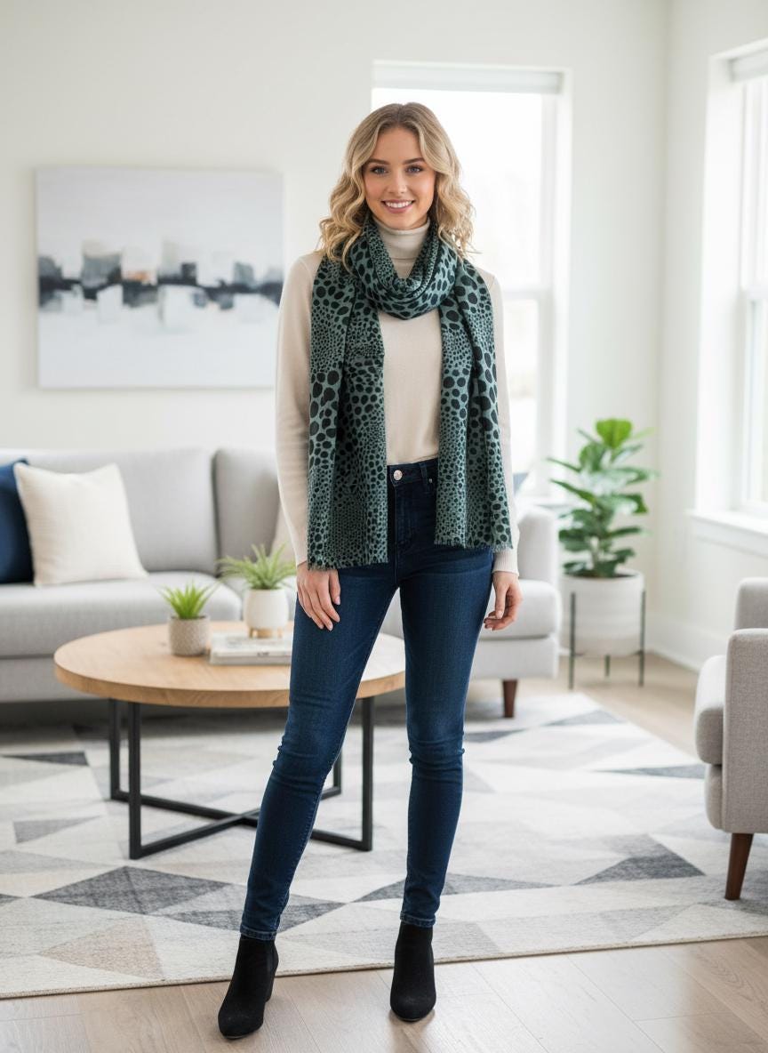 Dots Print Scarf Comes with a gift bag