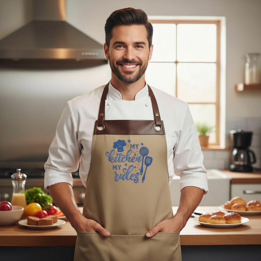 Embroidered Personalized Apron for Cooking Lovers| Personalized Gifts for Birthdays, Christmas| Chef Aprons for Men and Women