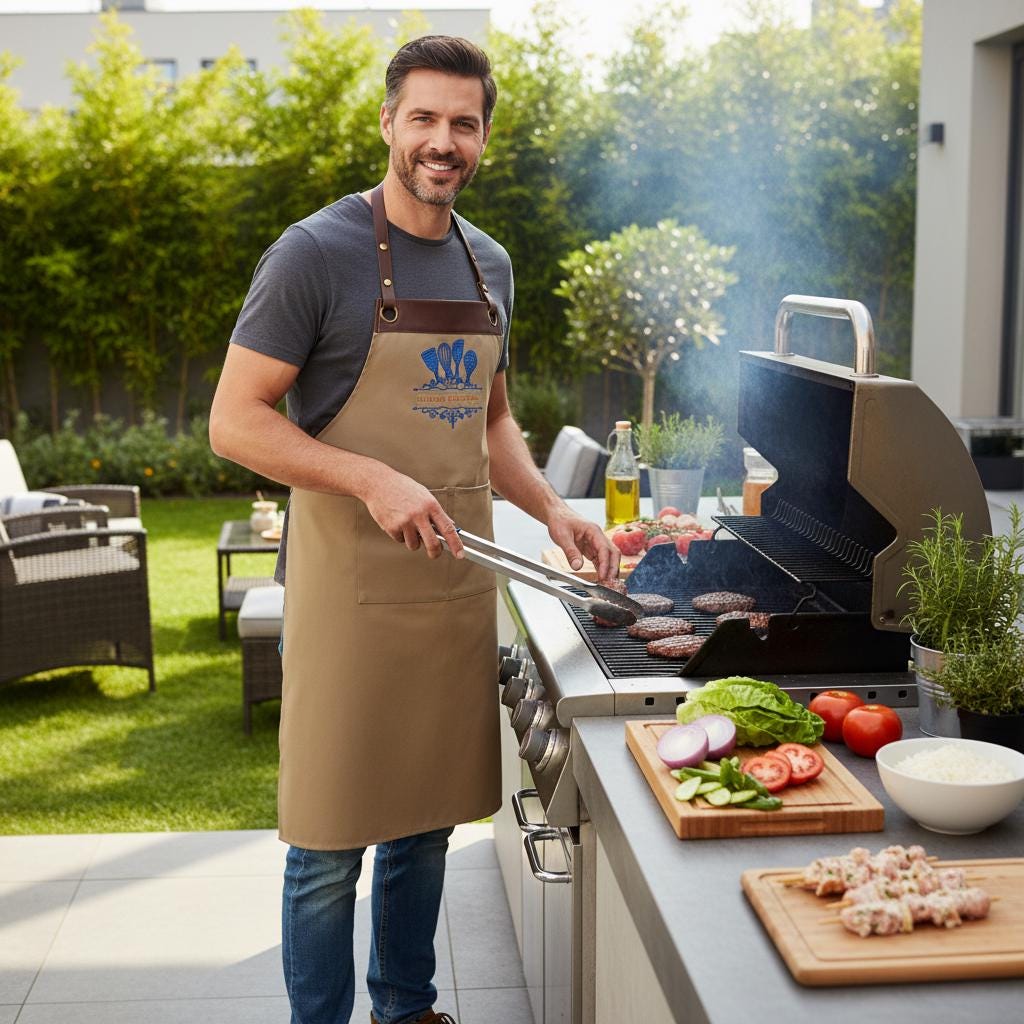 Embroidered Personalized Apron for Cooking Lovers| Personalized Gifts for Birthdays, Christmas| Chef Aprons for Men and Women