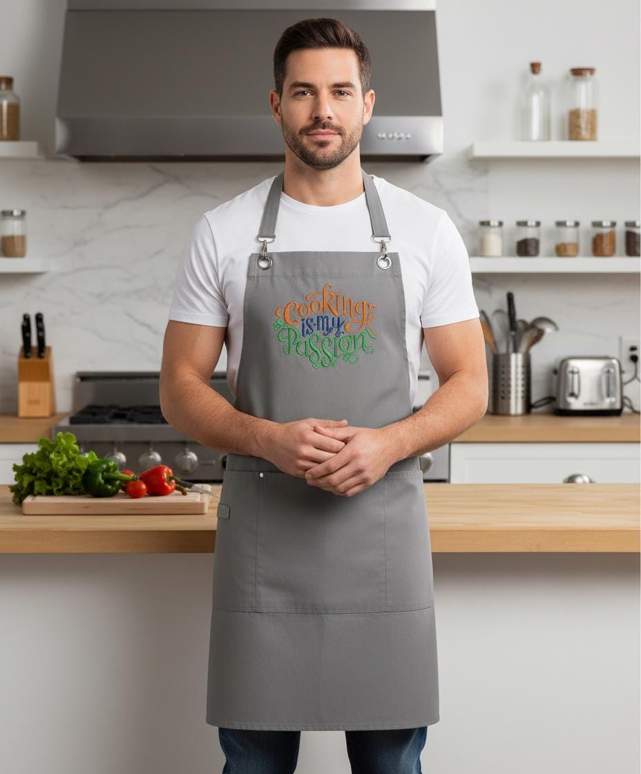 Embroidered Personalized Apron for Cooking Lovers| Personalized Gifts for Birthdays, Christmas| Chef Aprons for Men and Women