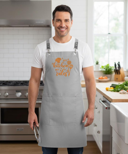 Embroidered Personalized Apron for Cooking Lovers| Personalized Gifts for Birthdays, Christmas| Chef Aprons for Men and Women