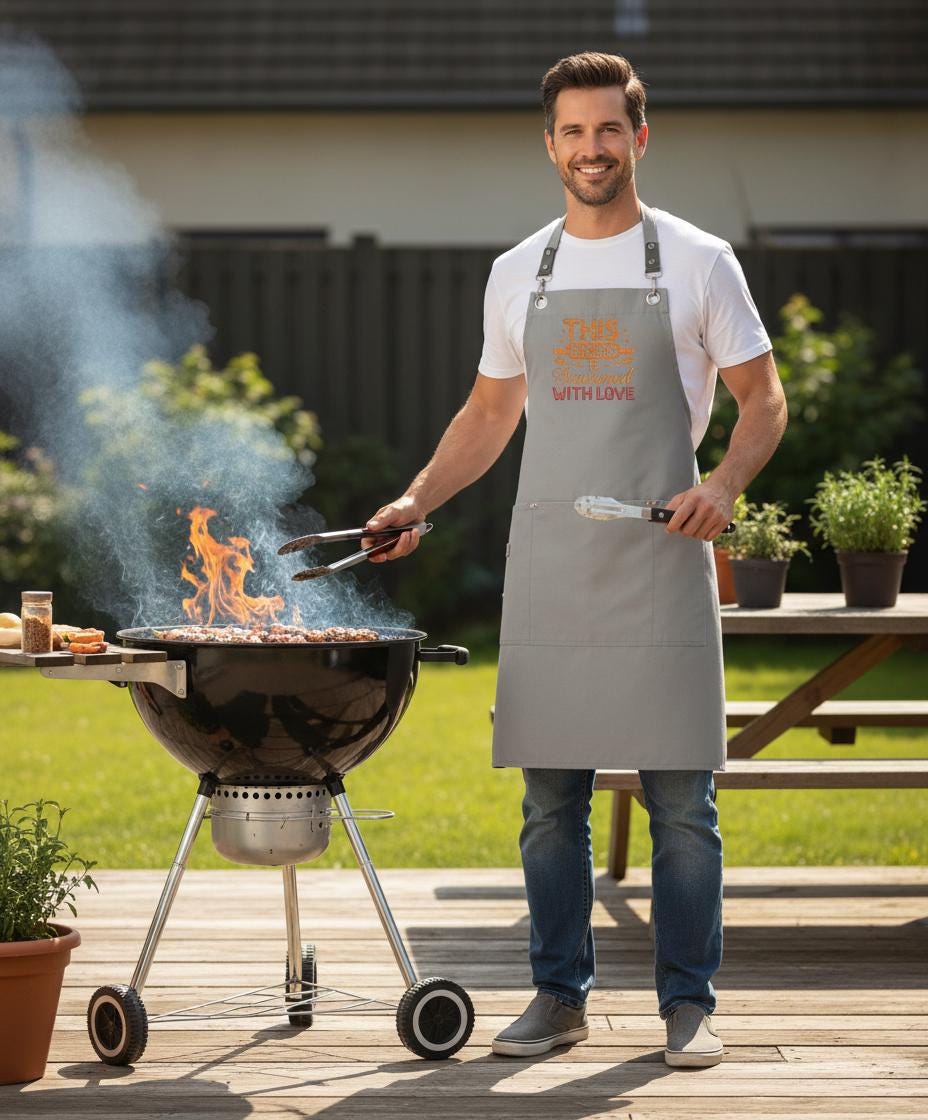 Embroidered Personalized Apron for Cooking Lovers| Personalized Gifts for Birthdays, Christmas| Chef Aprons for Men and Women