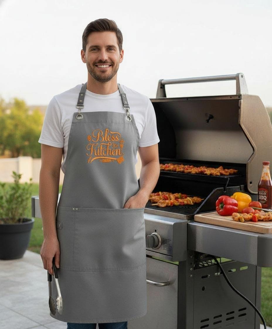 Embroidered Personalized Apron for Cooking Lovers| Personalized Gifts for Birthdays, Christmas| Chef Aprons for Men and Women