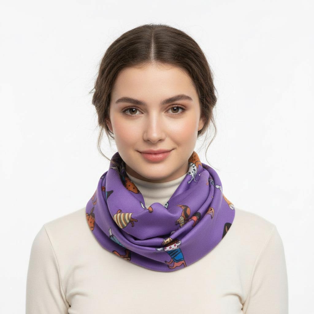 Sausage Dog Dachshund Soft Snood Infinity Scarf For Dog Lovers Comes with a gift bag