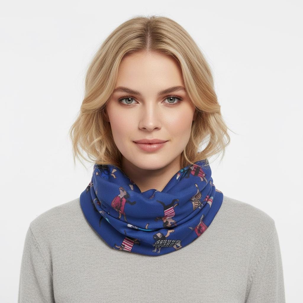 Sausage Dog Dachshund Soft Snood Infinity Scarf For Dog Lovers Comes with a gift bag