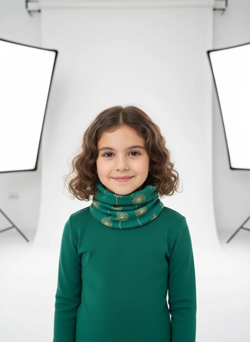 Kids Glitter Dandelion Snood Lightweight Infinity Scarf