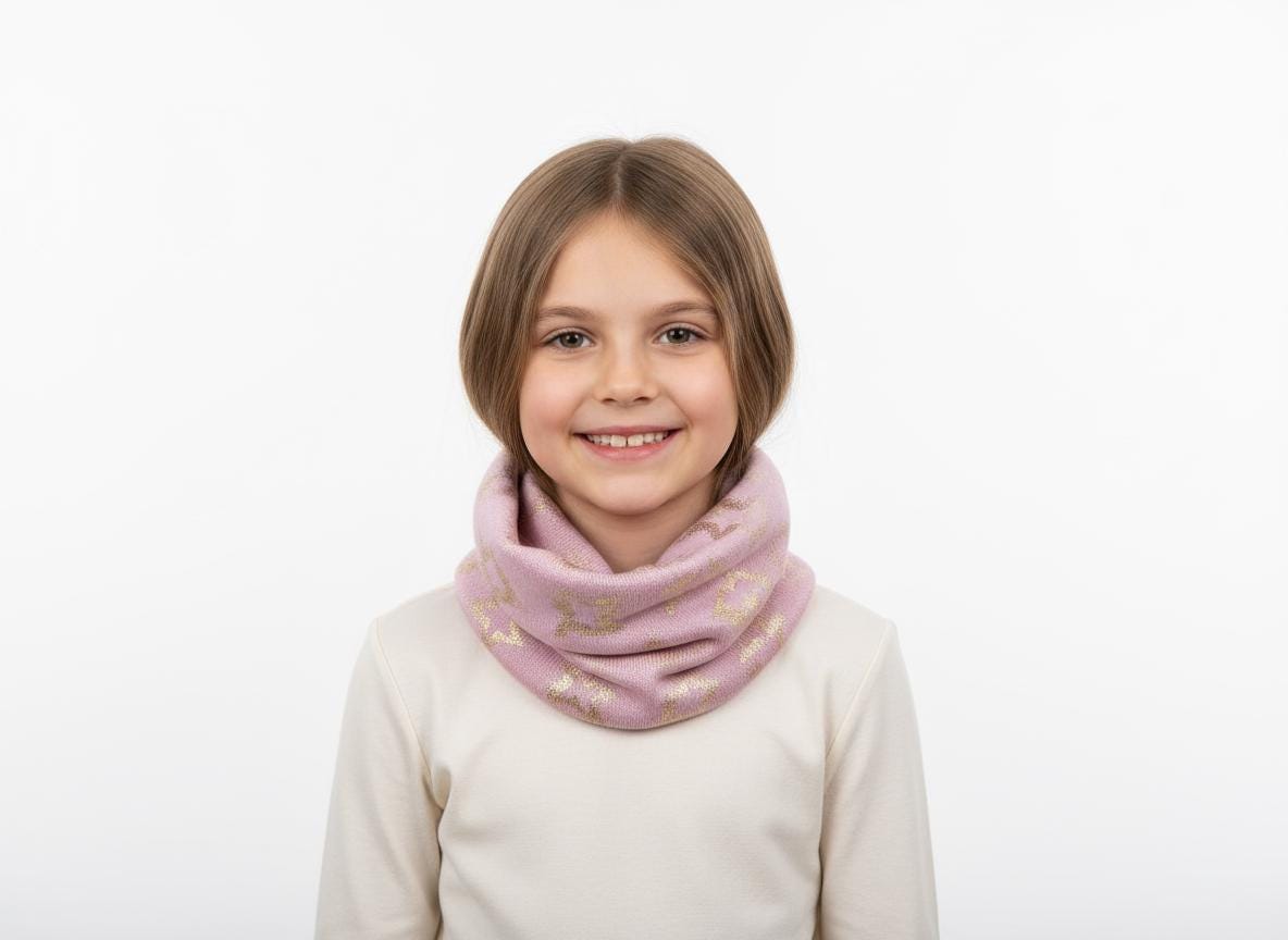 Glitter Stars Kids Snood Lightweight Infinity Scarf