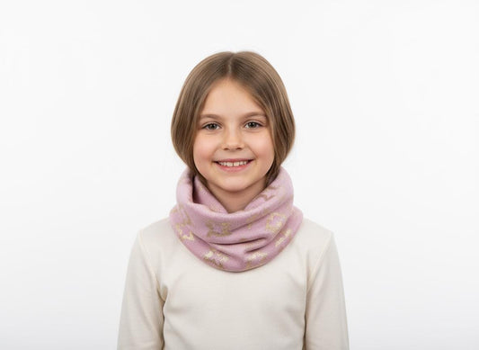 Glitter Stars Kids Snood Lightweight Infinity Scarf