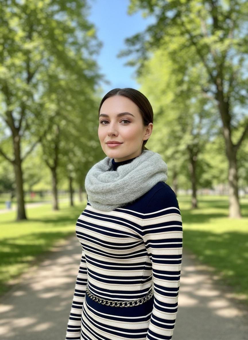 Knitted Aran Style Pattern Snood Soft Infinity Scarf For Winter Comes with a gift bag