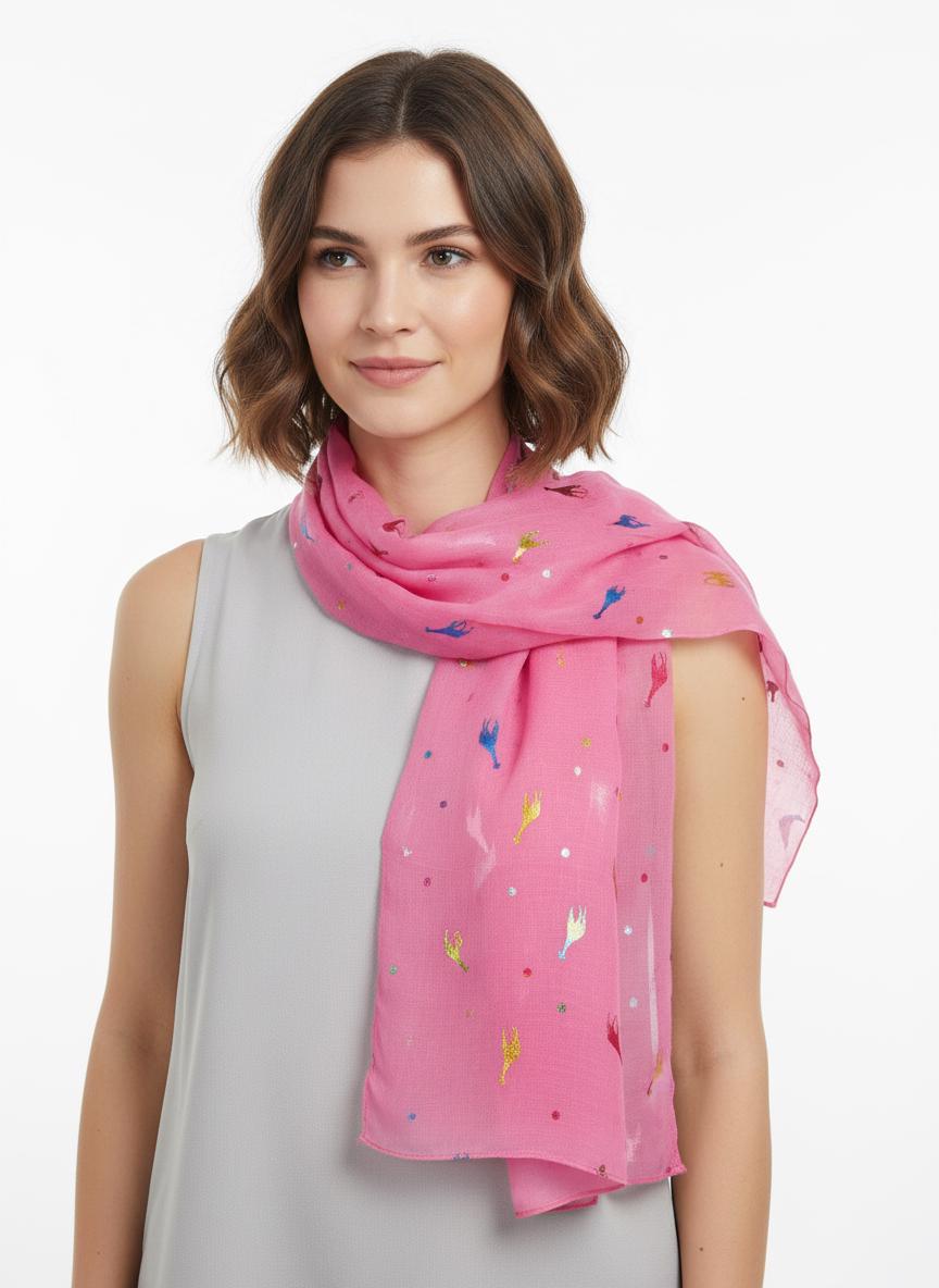 Glitter Giraffe Print Fashion Scarf Wrap For Women Comes with a gift bag