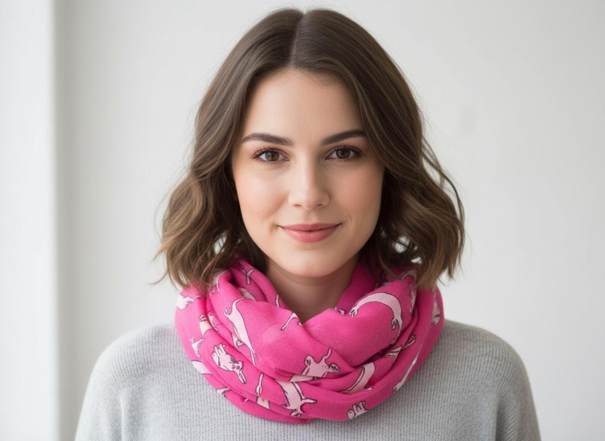 Leaping Hare Print Snood Infinity Scarf For Her Comes with a gift bag