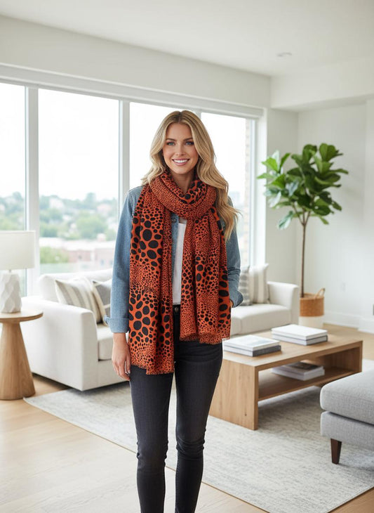 Dots Print Scarf Comes with a gift bag