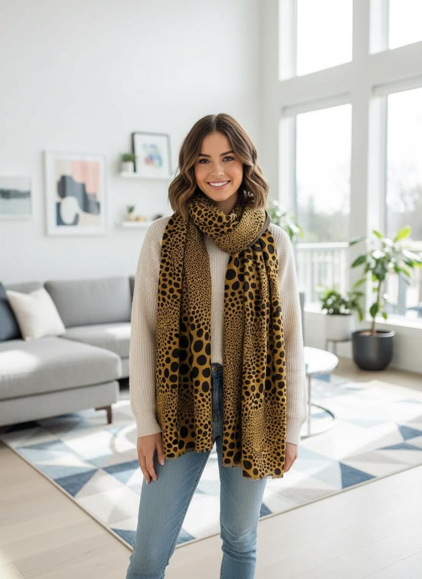 Dots Print Scarf Comes with a gift bag