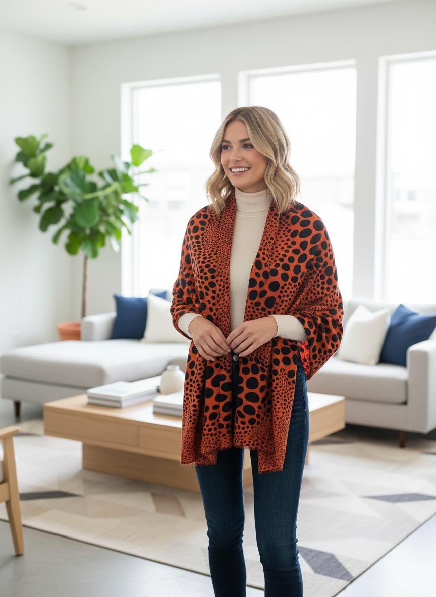 Dots Print Scarf Comes with a gift bag
