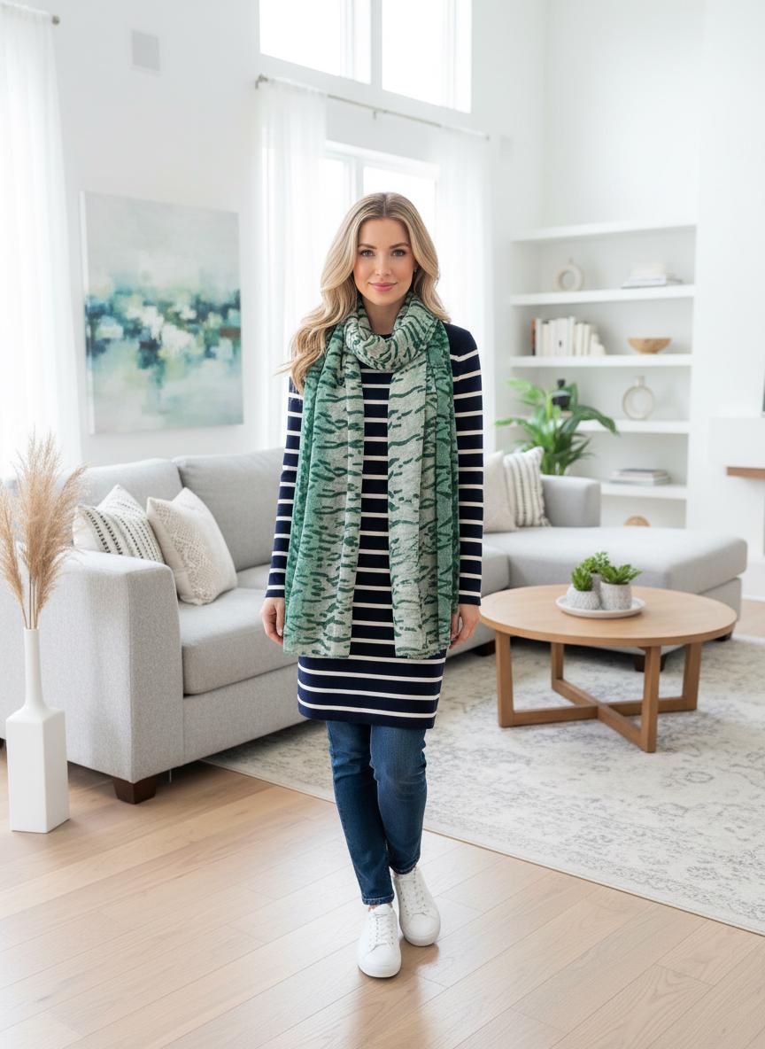 Zebra Strips Print Shawl Wrap Scarf All Seasons Scarves Comes with a gift bag
