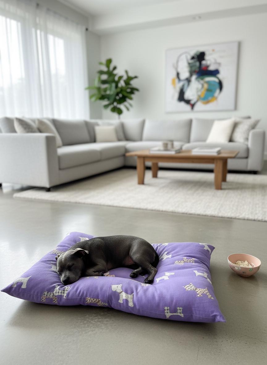Handmade Double-Sided Pet Bed For Dogs Cats– Very Soft Polyester Cushion with 100% Virgin Hollow fiber Filling