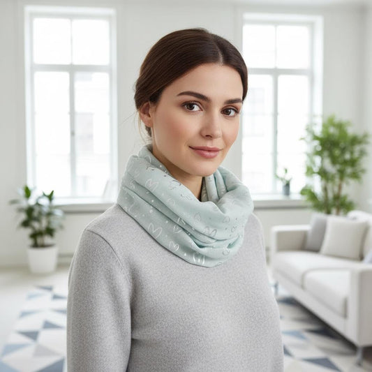 Lightweight Glitter Love Heart Snood Infinity Scarf Comes with a gift bag