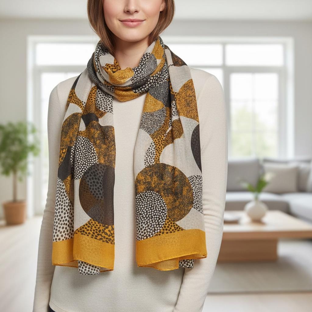 Leopard Dots Print Scarf Comes with a gift bag