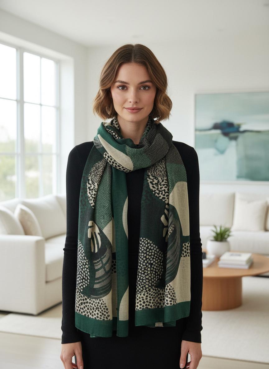 Leopard Dots Print Scarf Comes with a gift bag